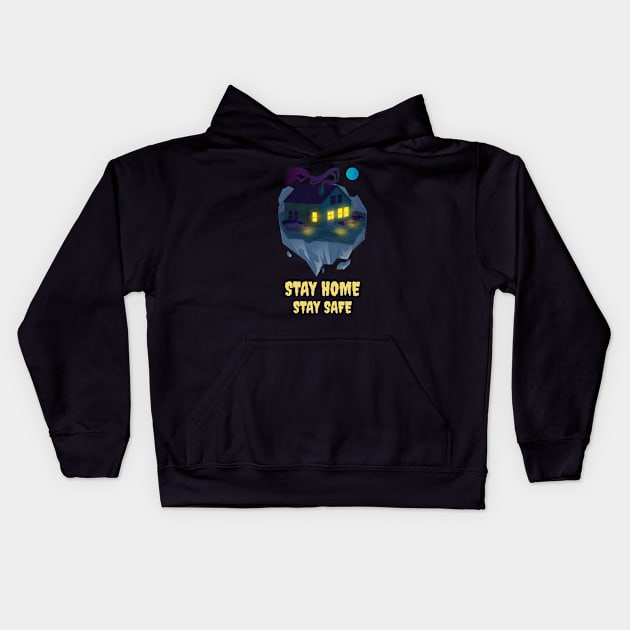 Stay home stay safe Kids Hoodie by American VIP